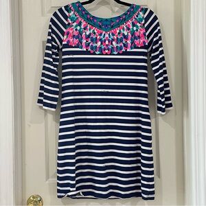 Lilly Pulitzer Navy white and Pink Striped dress